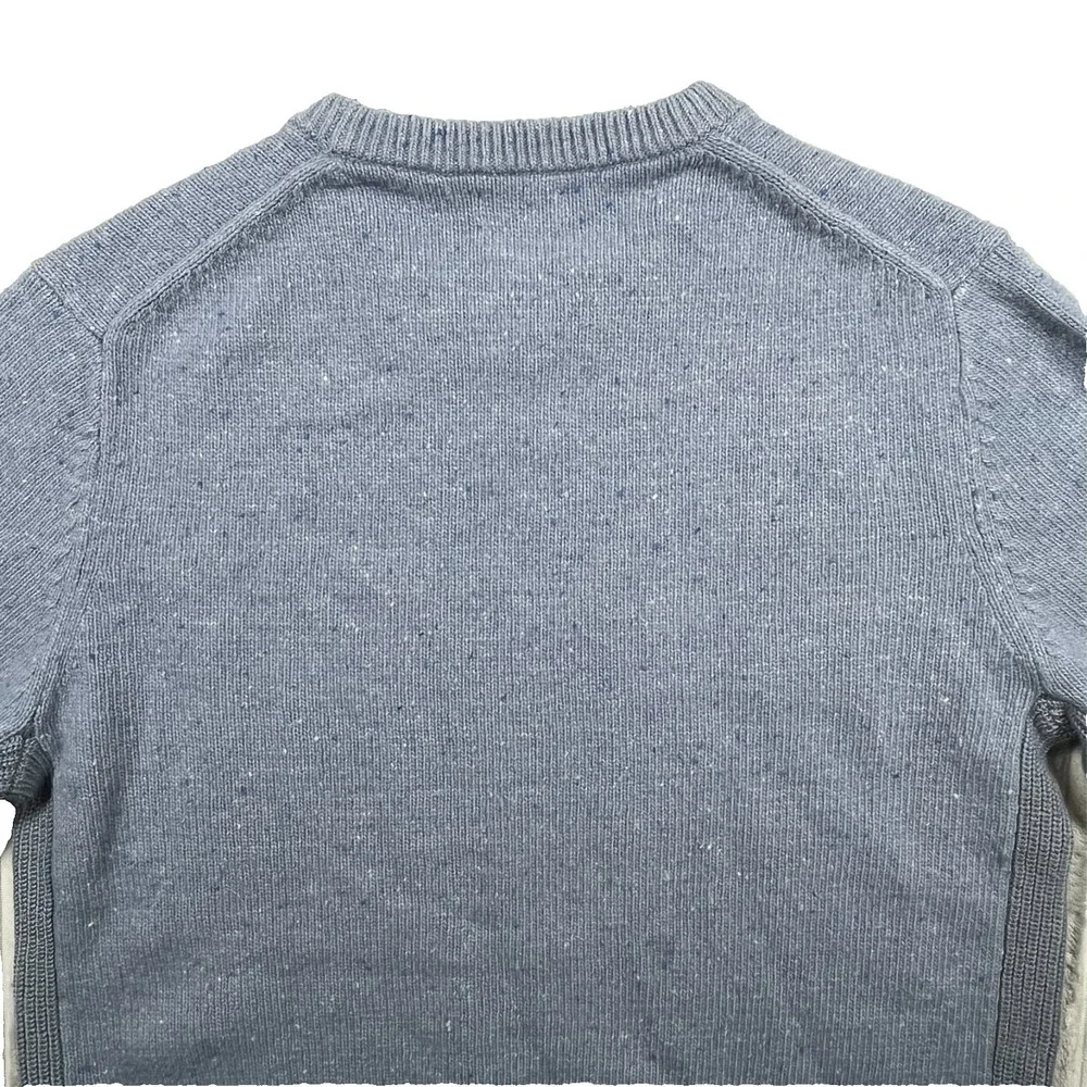 Club Monaco Wool Blend Sporty Donegal Crew Neck Pullover Sweater Mens L Two Tone